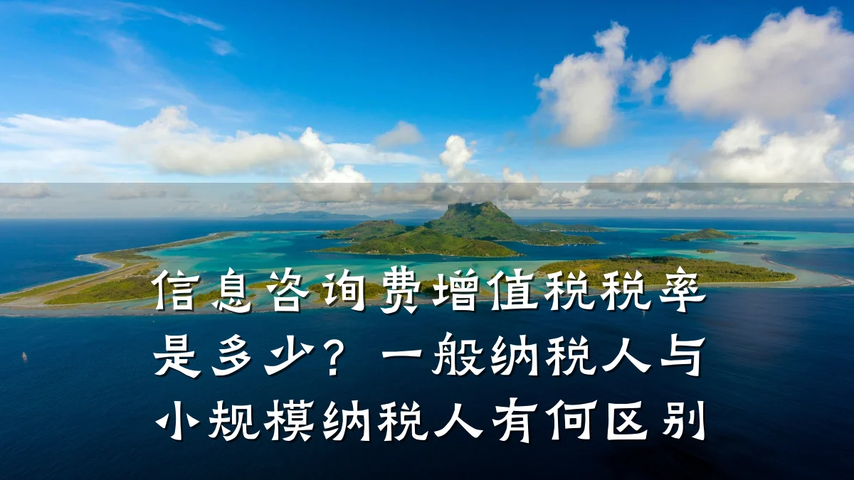 信息咨询费增值税税率是多少?一般纳税人与小规模纳税人有何区别