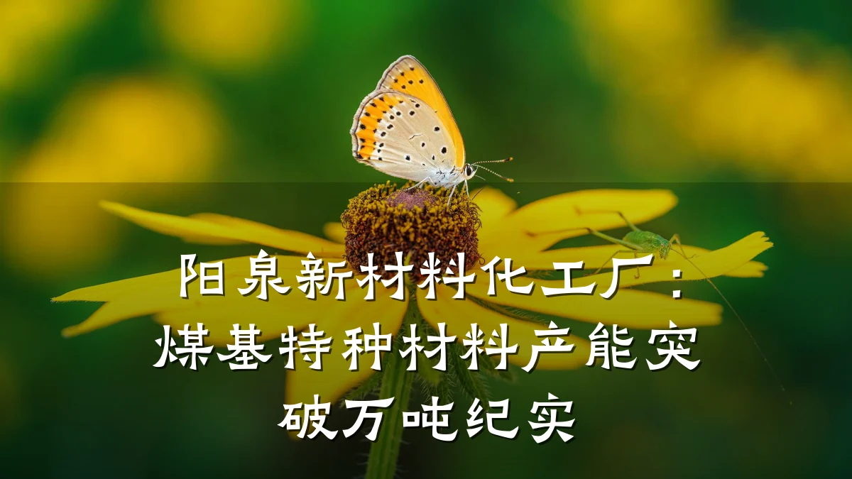 阳泉新材料化工厂:煤基特种材料产能突破万吨纪实