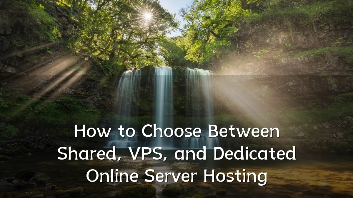 How to Choose Between Shared, VPS, and Dedicated Online Server Hosting