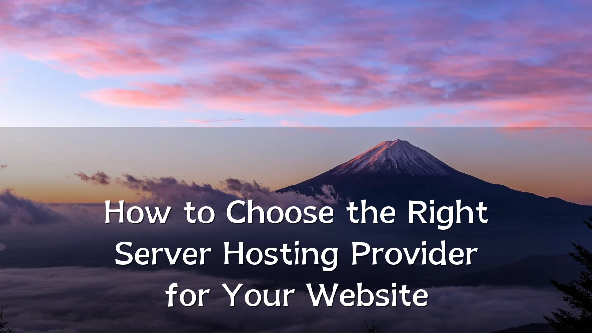How to Choose the Right Server Hosting Provider for Your Website