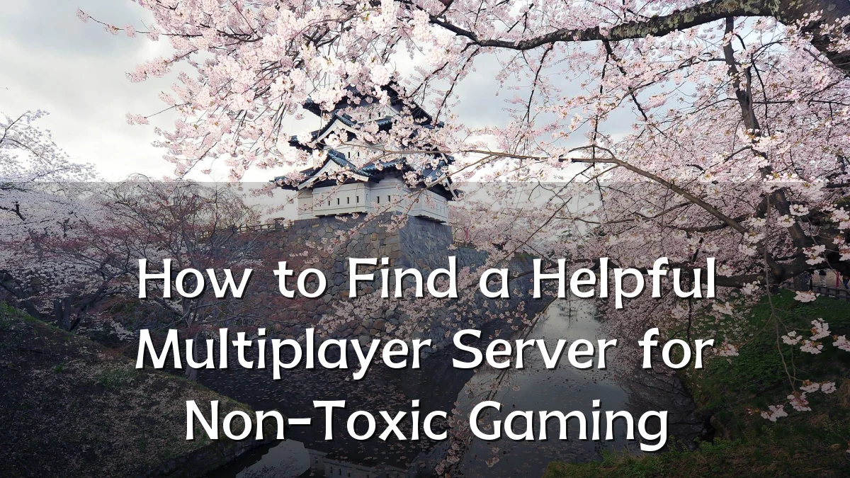 How to Find a Helpful Multiplayer Server for Non-Toxic Gaming