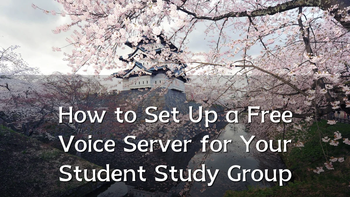 How to Set Up a Free Voice Server for Your Student Study Group