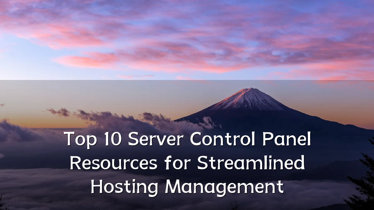 Top 10 Server Control Panel Resources for Streamlined Hosting Management