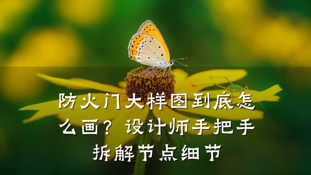 防火门大样图到底怎么画?设计师手把手拆解节点细节